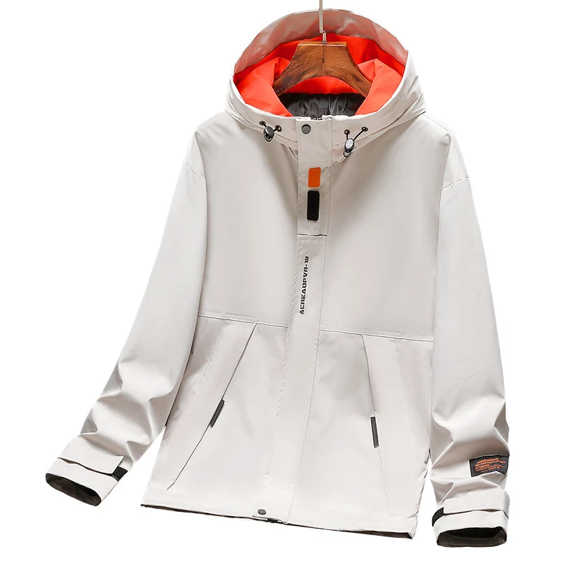 Herren Leichte Utility-Regenjacke mit Kapuze, winddichtem Softshell und reflektierenden Einsätzen Nord Taschen