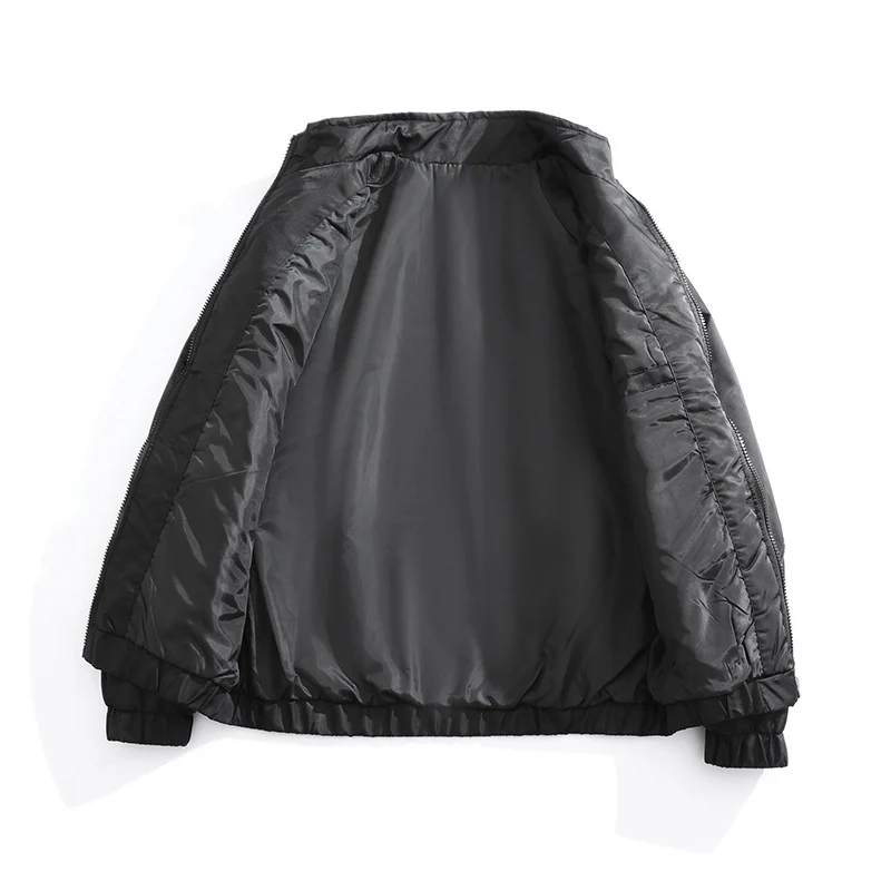 Herren Leichte Utility-Bomberjacke mit Pattentaschen, Stehkragen und elastischem Saum Nord Taschen