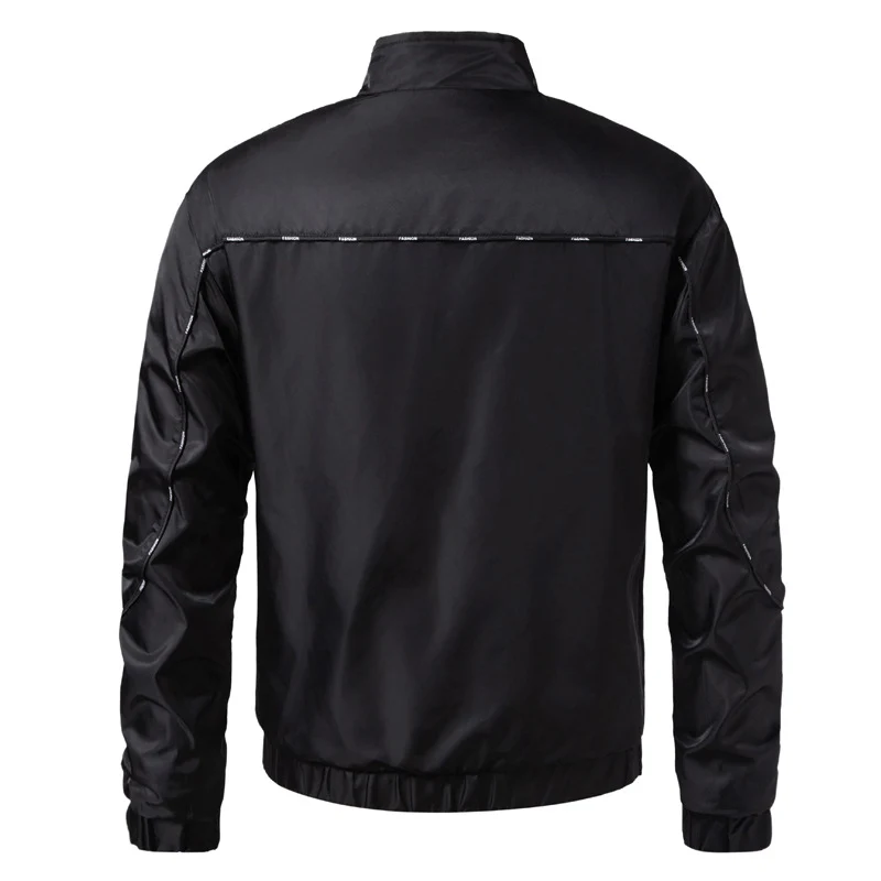 Herren Leichte Utility-Bomberjacke mit Pattentaschen, Stehkragen und elastischem Saum Nord Taschen