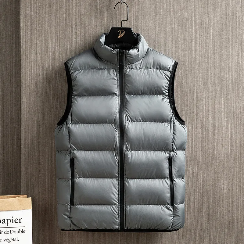 Herren Leichte Thermo-Steppweste mit hohem Stehkragen und Reißverschlusstaschen Nord Taschen