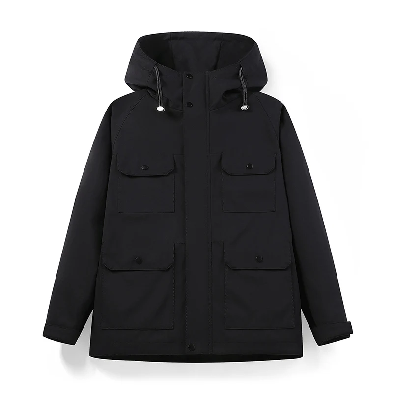 Herren wasserabweisende Field-Jacke mit Kapuze und Multifunktions-Taschen Nord Taschen