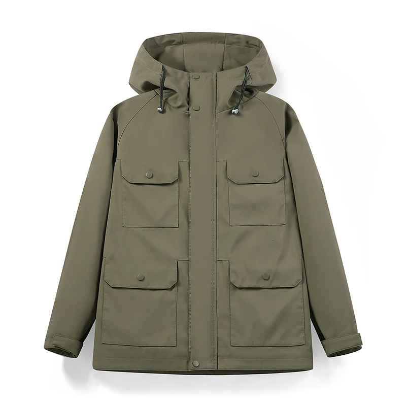 Herren wasserabweisende Field-Jacke mit Kapuze und Multifunktions-Taschen Nord Taschen