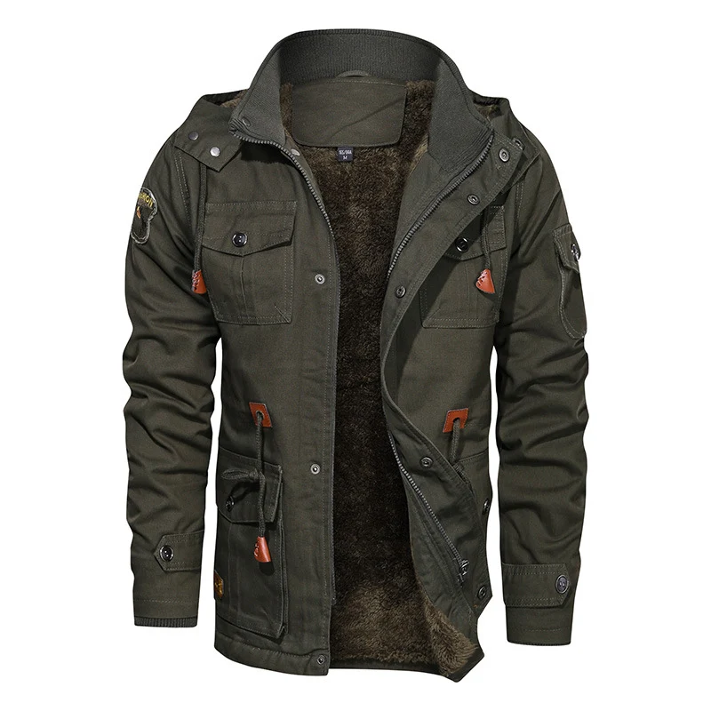 Herren Utility-Parka mit Teddyfutter und Mehrfachtaschen Nord Taschen