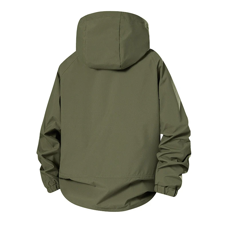 Herren Leichte wasserdichte Funktionsjacke mit Kapuze, Multitaschen und Raglanärmeln Nord Taschen