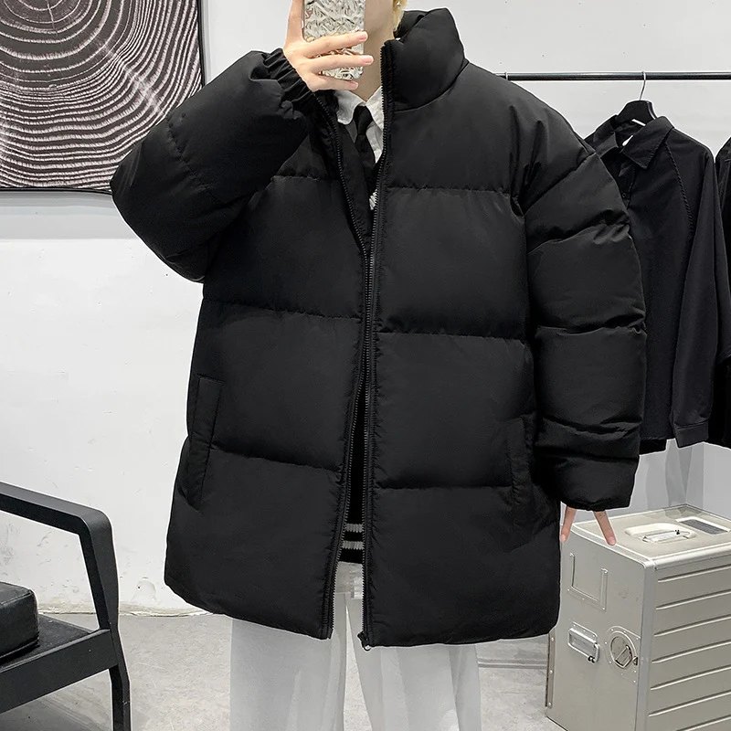 Damen Gepolsterte Oversize-Steppjacke mit hohem Stehkragen und geradem Schnitt Nord Taschen