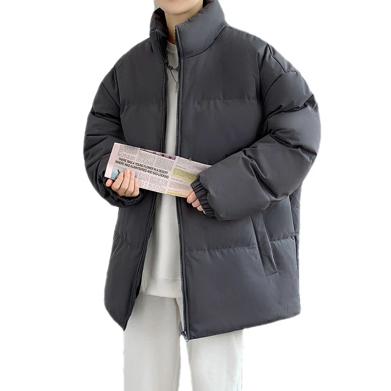Damen Gepolsterte Oversize-Steppjacke mit hohem Stehkragen und geradem Schnitt Nord Taschen