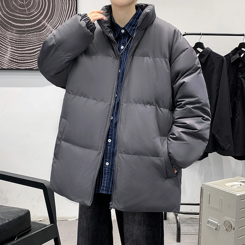 Damen Gepolsterte Oversize-Steppjacke mit hohem Stehkragen und geradem Schnitt Nord Taschen