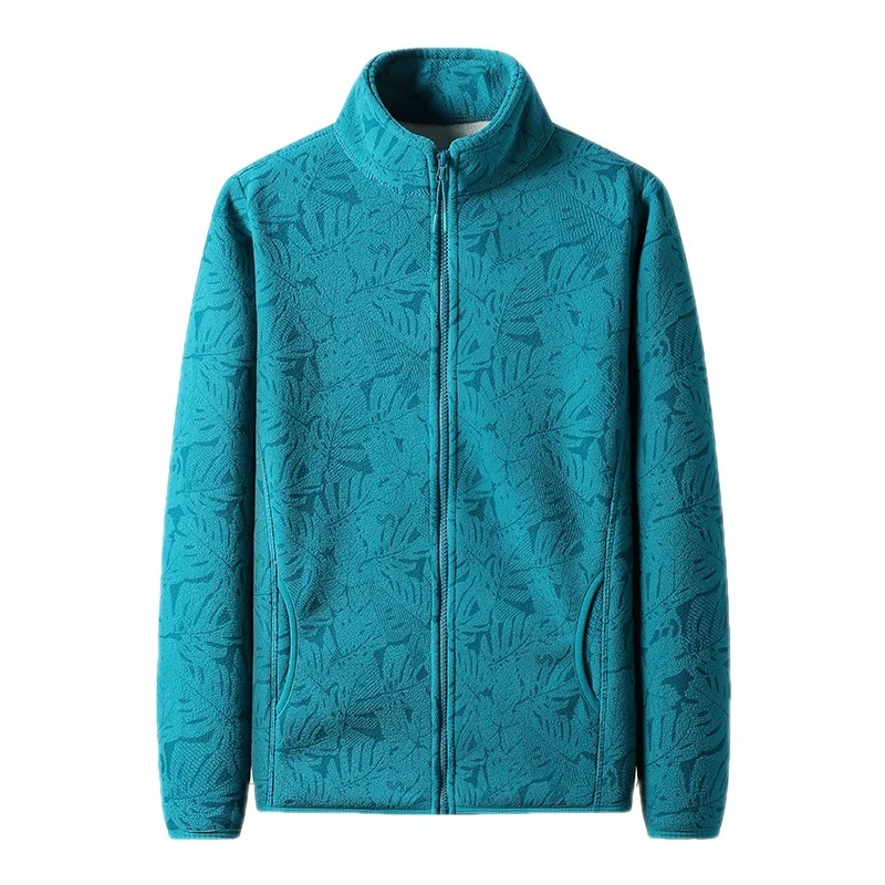 Damen Fleecejacke mit durchgehendem Reißverschluss und floraler Jacquard-Struktur Nord Taschen