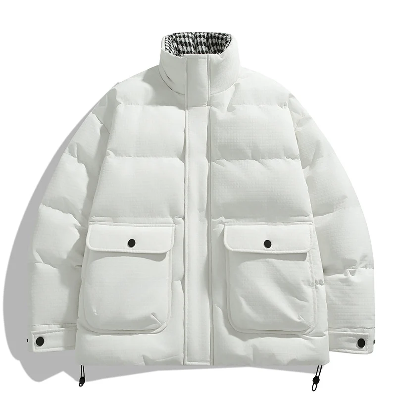 Unisex Wattierte Steppjacke mit großen Pattentaschen, Stehkragen und Ripstop-Struktur Nord Taschen