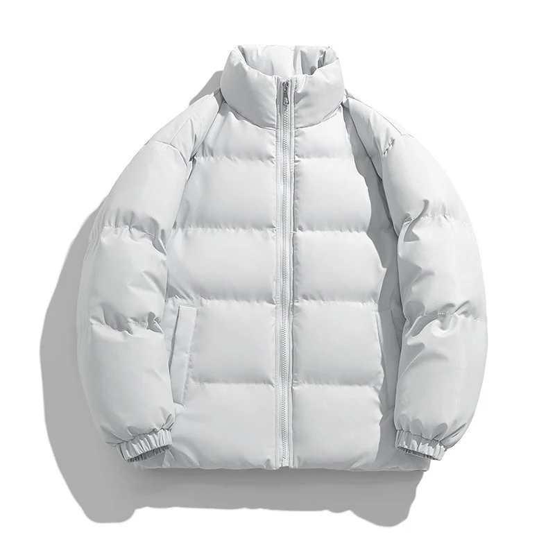 Unisex Leichte gesteppte Daunenoptik Pufferjacke mit Stehkragen und Zwei-Wege-Reißverschluss Nord Taschen