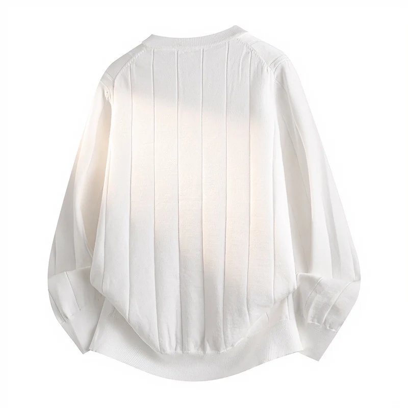 Unisex Oversized Strukturierter Henley-Strickpullover mit vertikaler Rippenstruktur und halber Knopfleiste Nord Taschen