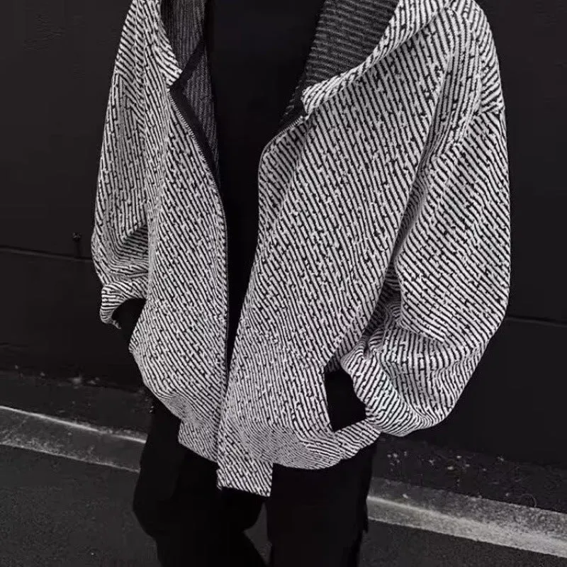 Unisex Oversized Strick-Kapuzenjacke mit Allover-Strukturmuster und Eingrifftaschen Nord Taschen