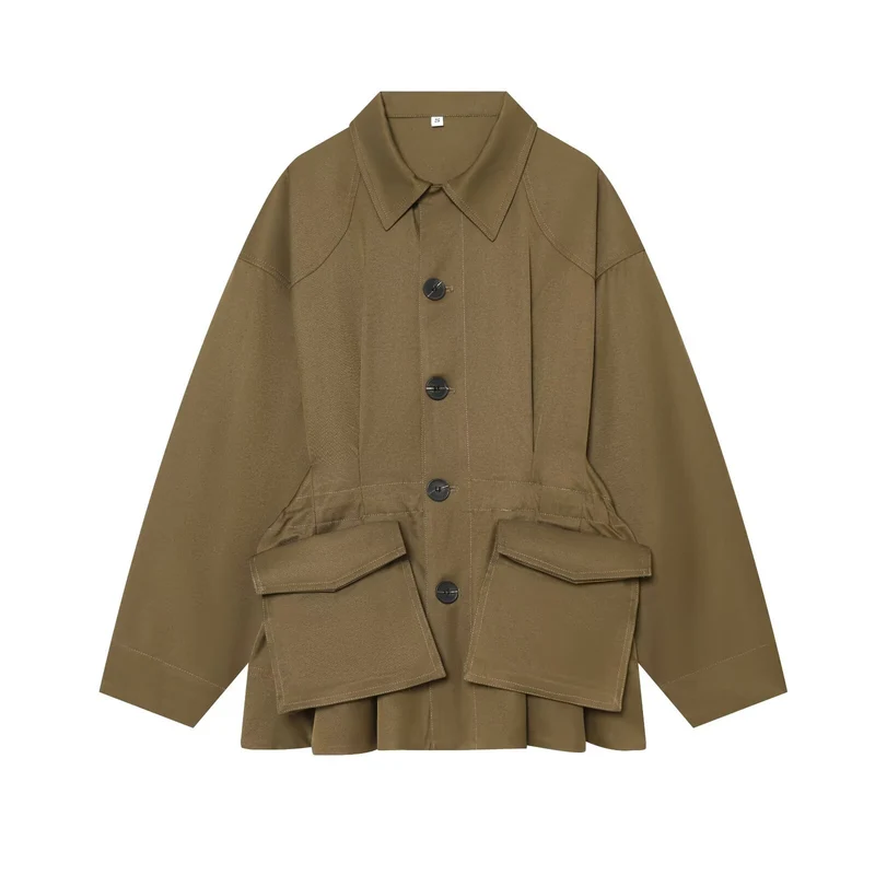Damen Boxy Kurzjacke im Utility‑Look mit übergroßen Klappentaschen Nord Taschen