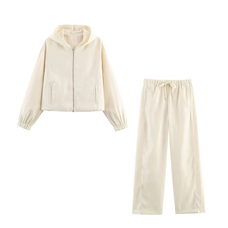 Damen Boxy-Kapuzenjacke aus Veloursoptik mit durchgehendem Reißverschluss und Gummsaum Nord Taschen