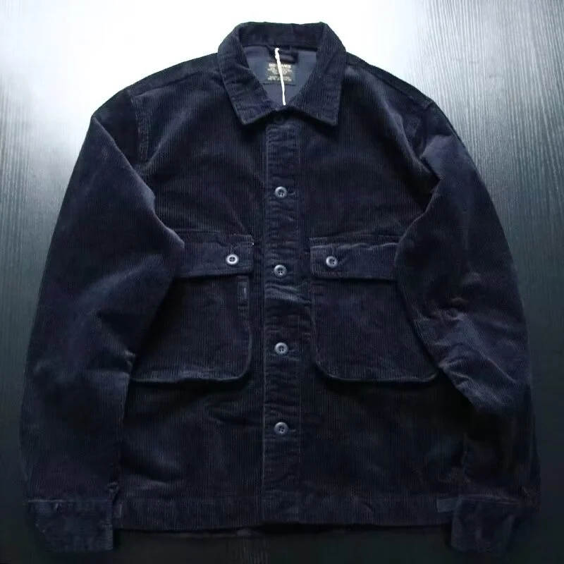 Herren Robustes Kord-Overshirt im Worker-Look mit aufgesetzten Pattentaschen Nord Taschen