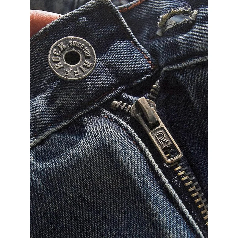 Herren Relaxed-Tapered Vintage-Jeans mit Used‑Effekt und aufgekrempeltem Saum Nord Taschen