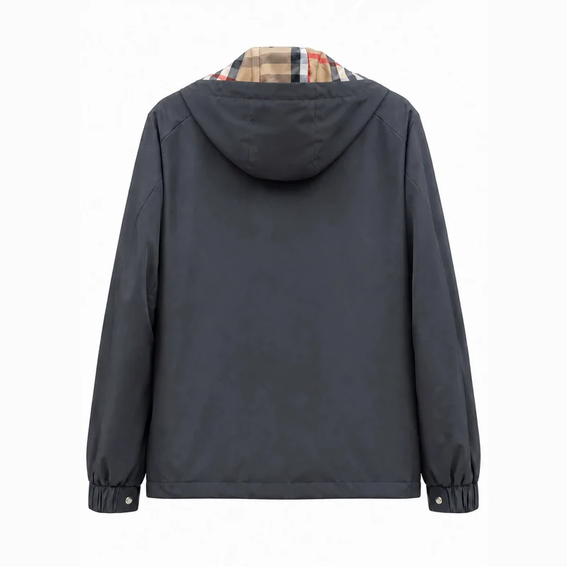 Herren leichte winddichte Softshell‑Kapuzenjacke mit kariert gefütterter Kapuze Nord Taschen