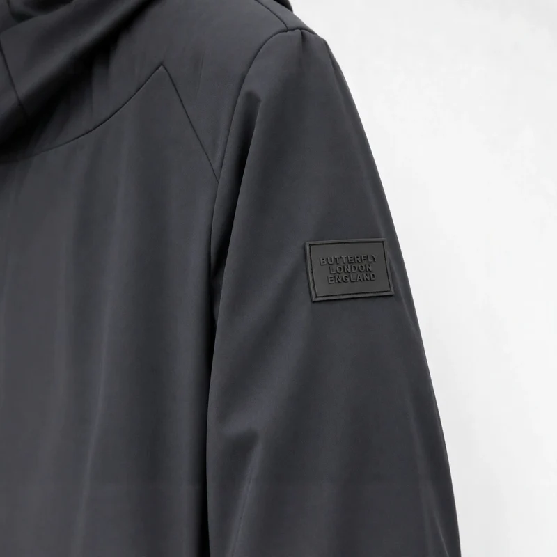 Herren leichte winddichte Softshell‑Kapuzenjacke mit kariert gefütterter Kapuze Nord Taschen