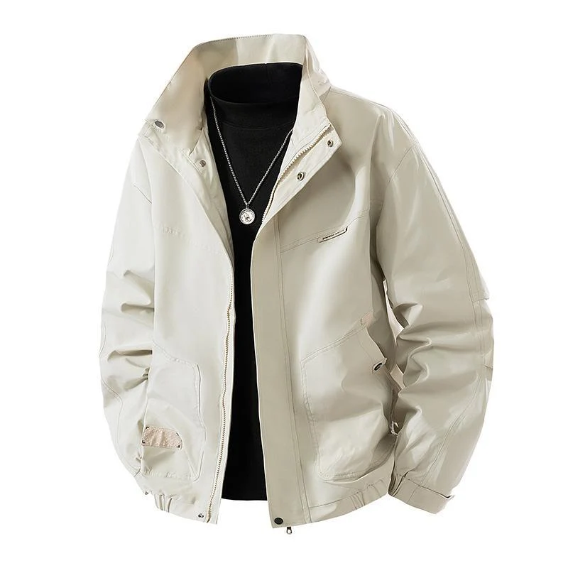 Herren Leichte technische Freizeitjacke mit Stehkragen, verdecktem Reißverschluss und elastischem Saum Nord Taschen