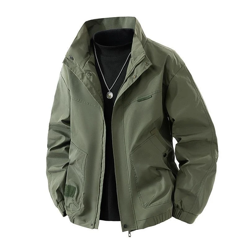 Herren Leichte technische Freizeitjacke mit Stehkragen, verdecktem Reißverschluss und elastischem Saum Nord Taschen