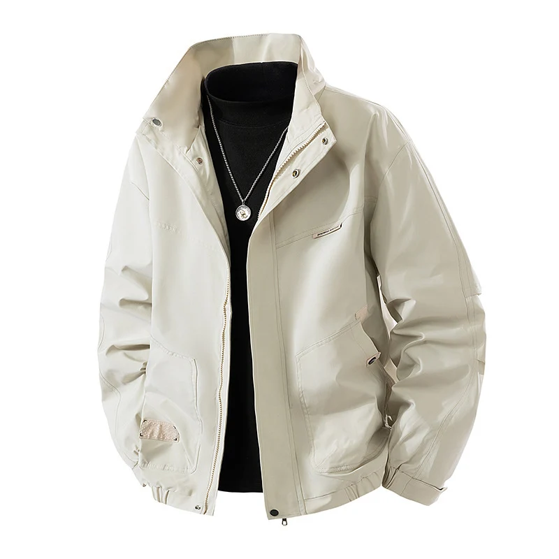 Herren Leichte technische Freizeitjacke mit Stehkragen, verdecktem Reißverschluss und elastischem Saum Nord Taschen