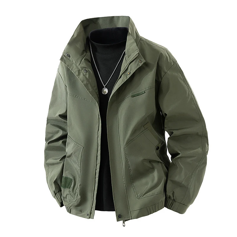 Herren Leichte technische Freizeitjacke mit Stehkragen, verdecktem Reißverschluss und elastischem Saum Nord Taschen