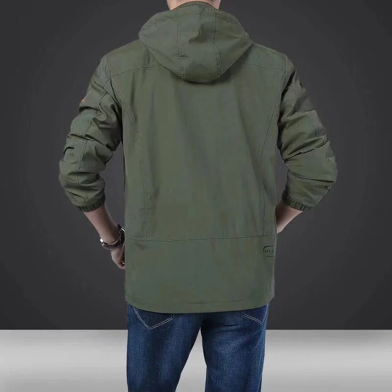 Herren leichte technische Fieldjacke mit Mehrzwecktaschen und verstellbarem Saum Nord Taschen