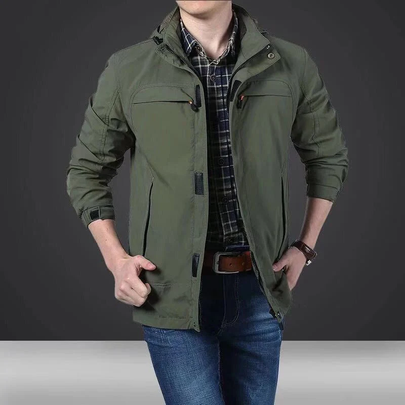 Herren leichte technische Fieldjacke mit Mehrzwecktaschen und verstellbarem Saum Nord Taschen