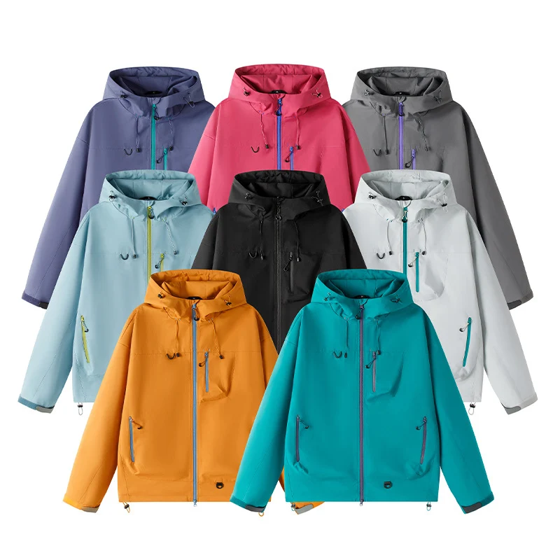 Herren Leichte Tech-Softshelljacke mit Kapuze, verstellbarem Saum und Kontrast-Reißverschlüssen Nord Taschen