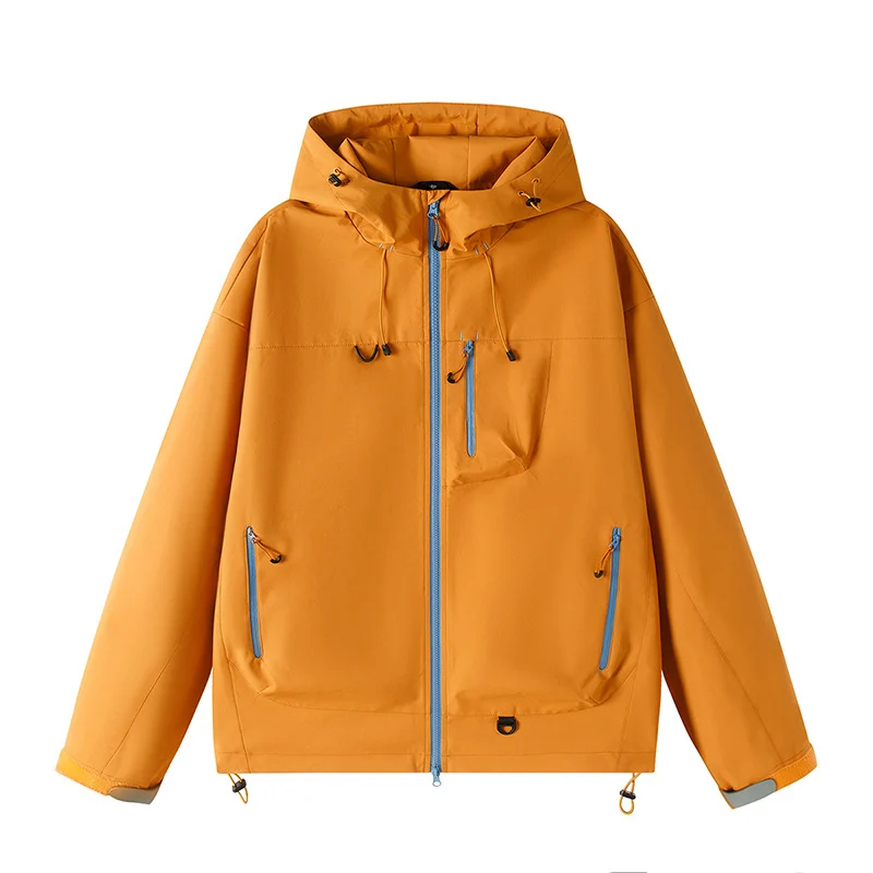 Herren Leichte Tech-Softshelljacke mit Kapuze, verstellbarem Saum und Kontrast-Reißverschlüssen Nord Taschen