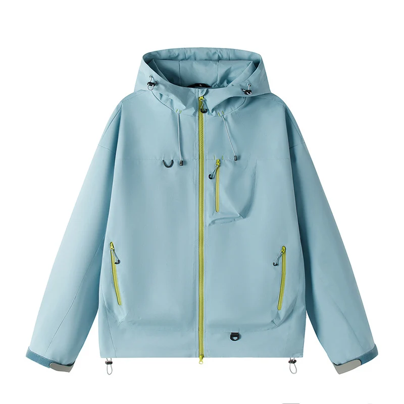 Herren Leichte Tech-Softshelljacke mit Kapuze, verstellbarem Saum und Kontrast-Reißverschlüssen Nord Taschen