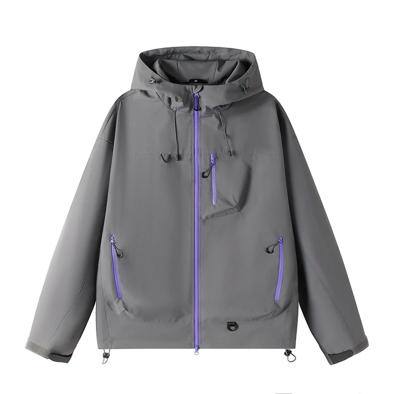 Herren Leichte Tech-Softshelljacke mit Kapuze, verstellbarem Saum und Kontrast-Reißverschlüssen Nord Taschen