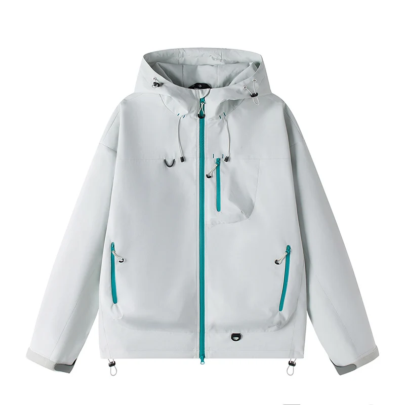 Herren Leichte Tech-Softshelljacke mit Kapuze, verstellbarem Saum und Kontrast-Reißverschlüssen Nord Taschen
