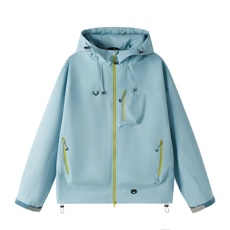 Herren Leichte Tech-Softshelljacke mit Kapuze, verstellbarem Saum und Kontrast-Reißverschlüssen Nord Taschen