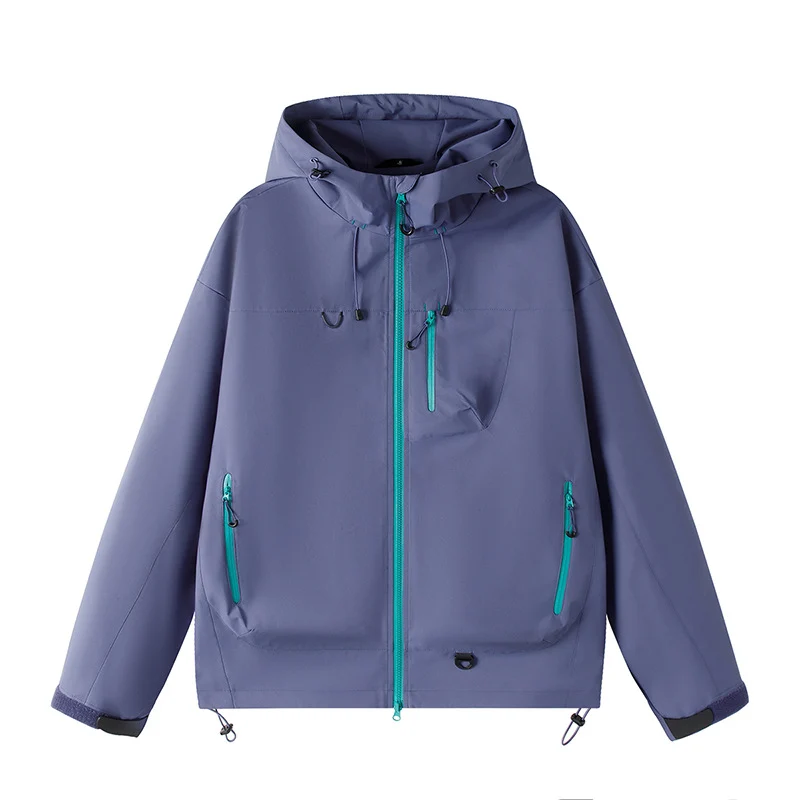 Herren Leichte Tech-Softshelljacke mit Kapuze, verstellbarem Saum und Kontrast-Reißverschlüssen Nord Taschen