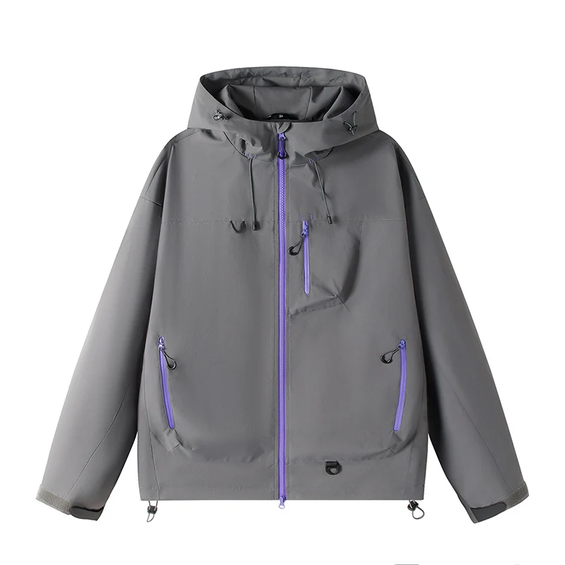 Herren Leichte Tech-Softshelljacke mit Kapuze, verstellbarem Saum und Kontrast-Reißverschlüssen Nord Taschen