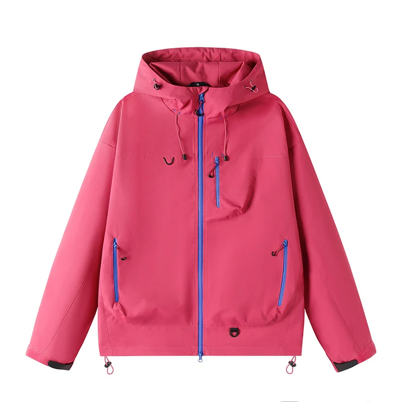 Herren Leichte Tech-Softshelljacke mit Kapuze, verstellbarem Saum und Kontrast-Reißverschlüssen Nord Taschen