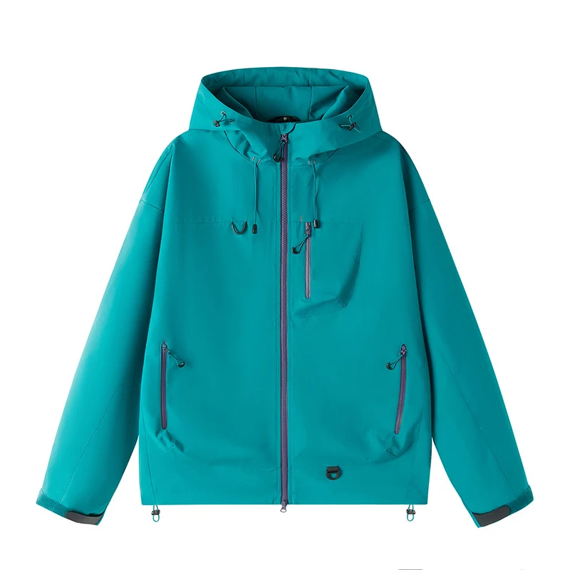 Herren Leichte Tech-Softshelljacke mit Kapuze, verstellbarem Saum und Kontrast-Reißverschlüssen Nord Taschen