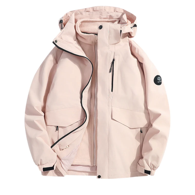 Herren Leichte Softshell-Regenjacke mit herausnehmbarem Fleecefutter, versiegelten Nähten und Multifunktions‑Taschen Nord Taschen