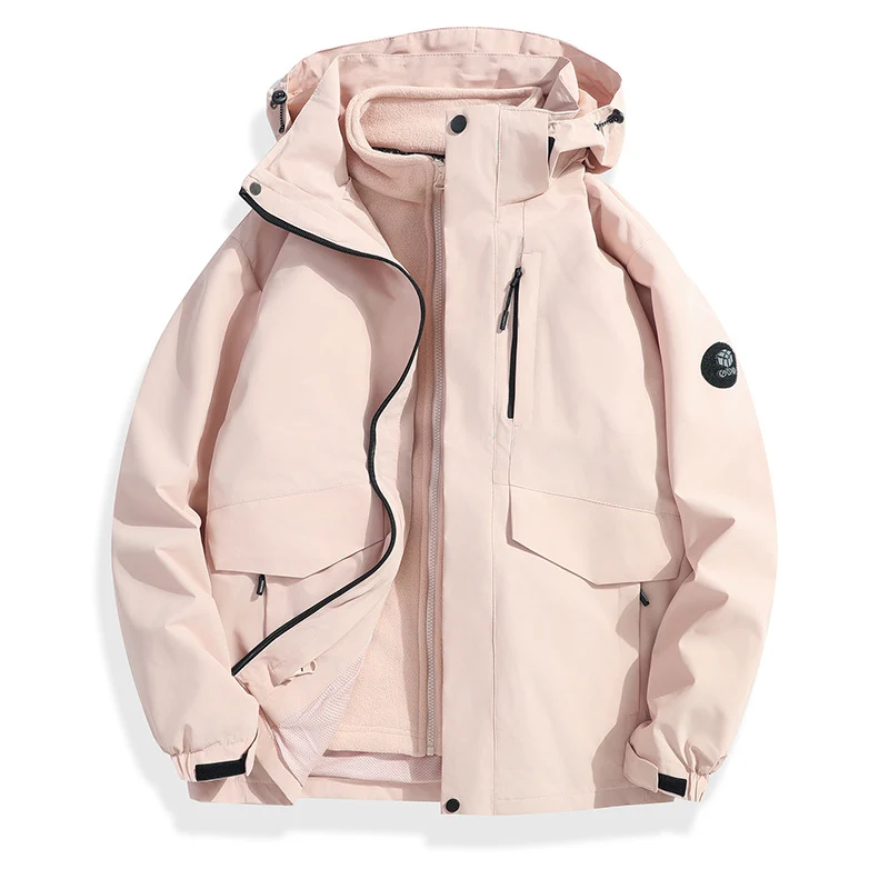 Herren Leichte Softshell-Regenjacke mit herausnehmbarem Fleecefutter, versiegelten Nähten und Multifunktions‑Taschen Nord Taschen