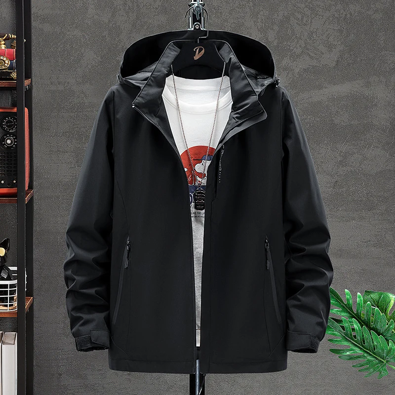 Herren Leichte Softshell-Outdoorjacke mit Kapuze, wind- und wasserabweisender Oberfläche Nord Taschen