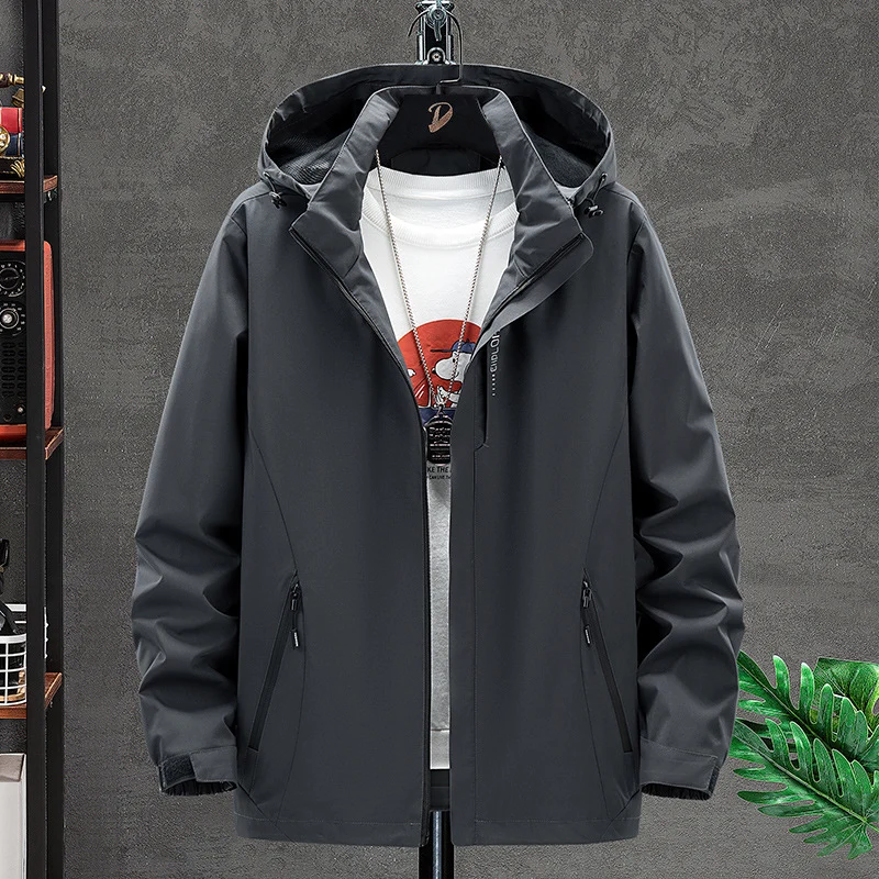Herren Leichte Softshell-Outdoorjacke mit Kapuze, wind- und wasserabweisender Oberfläche Nord Taschen
