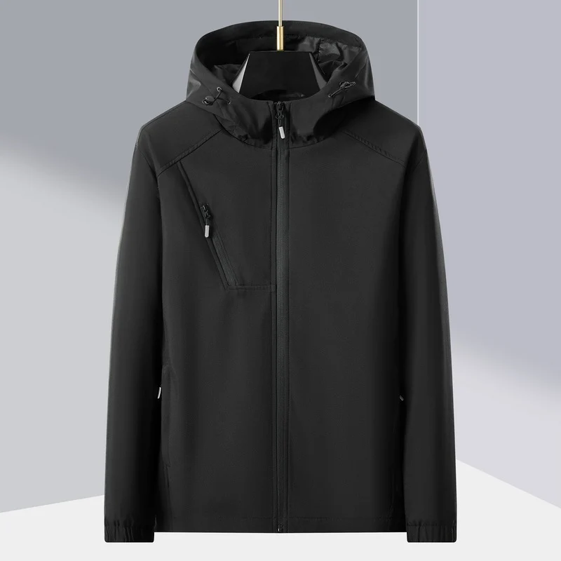 Herren leichte Softshell-Outdoorjacke mit ergonomischer Kapuze und diagonalem Brustreißverschluss Nord Taschen