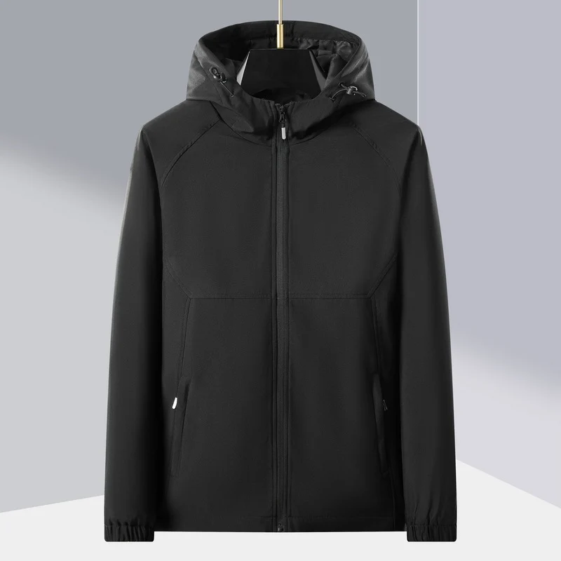 Herren leichte Softshell-Outdoorjacke mit ergonomischer Kapuze und diagonalem Brustreißverschluss Nord Taschen