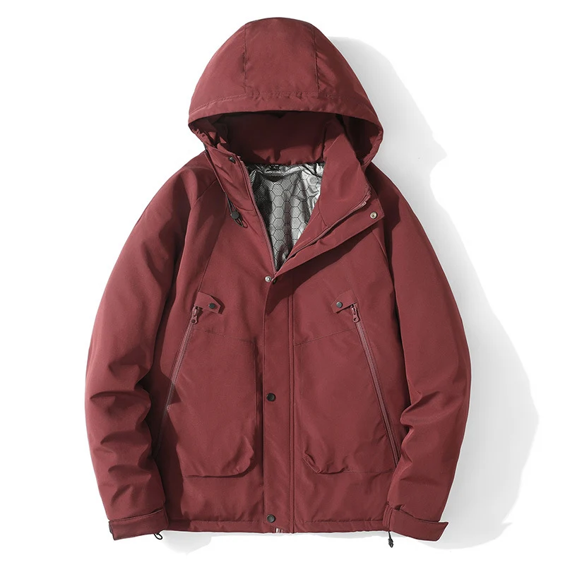 Herren Leichte Kapuzenjacke aus Softshell mit Thermofutter und minimalistischen Reißverschlusstaschen Nord Taschen