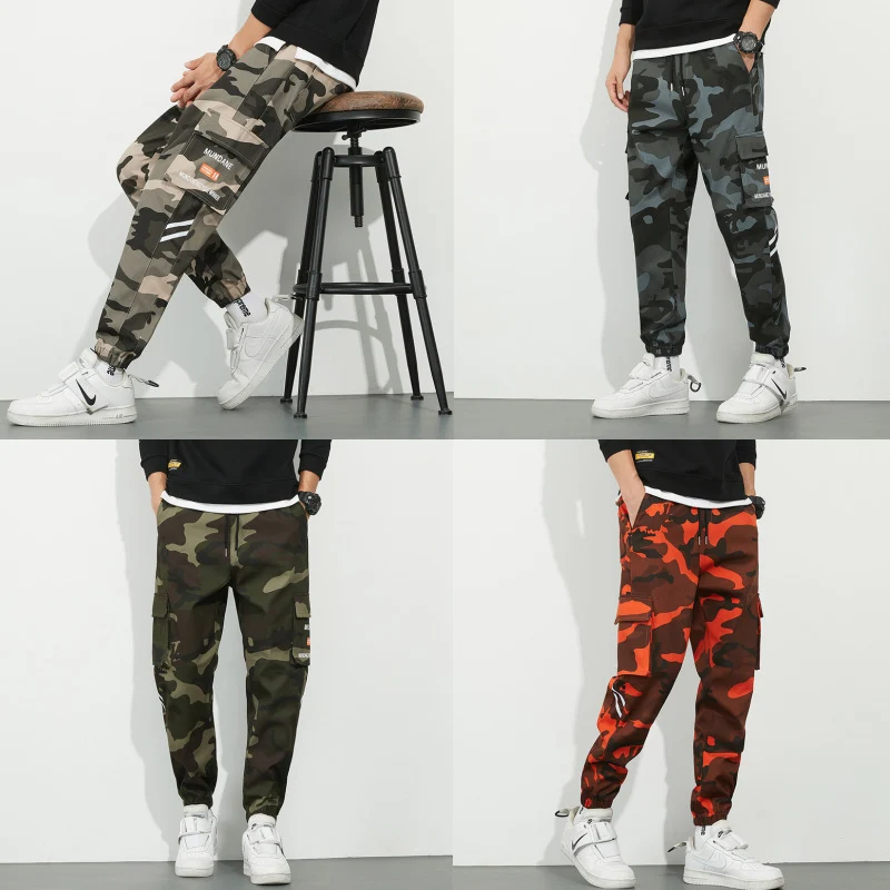 Herren Urbanes Camouflage-Jogger mit Utility-Taschen und elastischem Knöchelsaum Nord Taschen