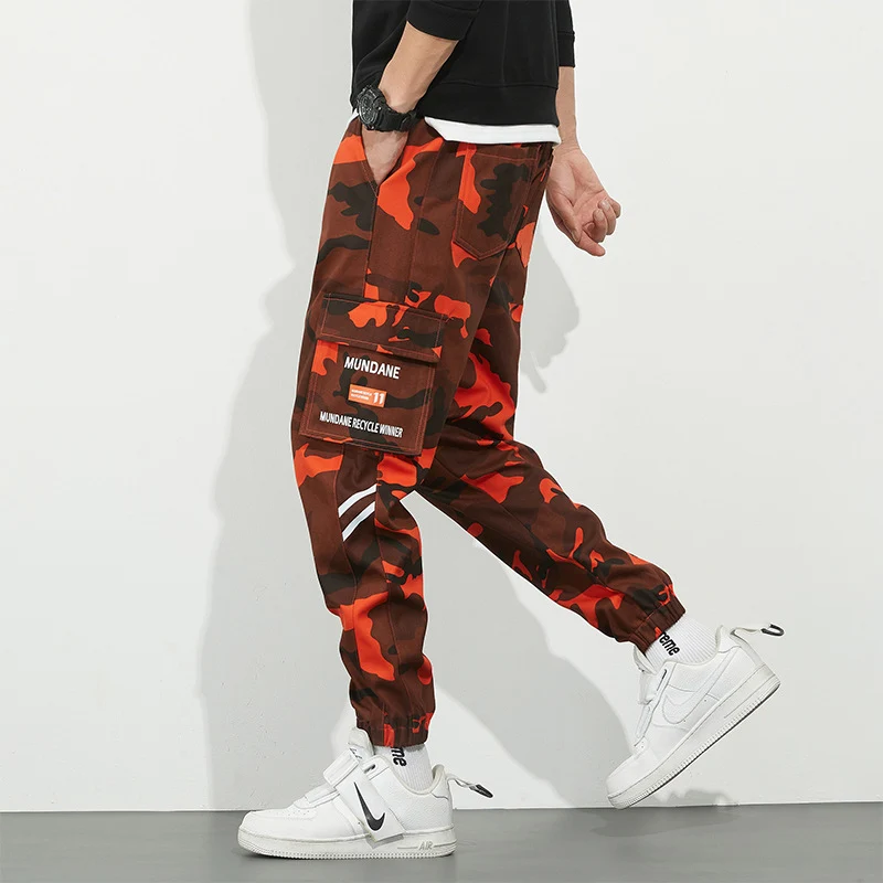 Herren Urbanes Camouflage-Jogger mit Utility-Taschen und elastischem Knöchelsaum Nord Taschen