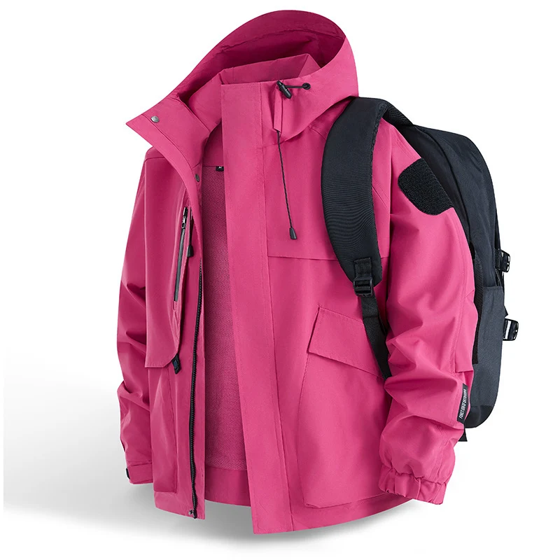 Herren Urbaner wetterabweisender Kapuzenparka mit Multifunktionstaschen und Mesh-Innenfutter Nord Taschen