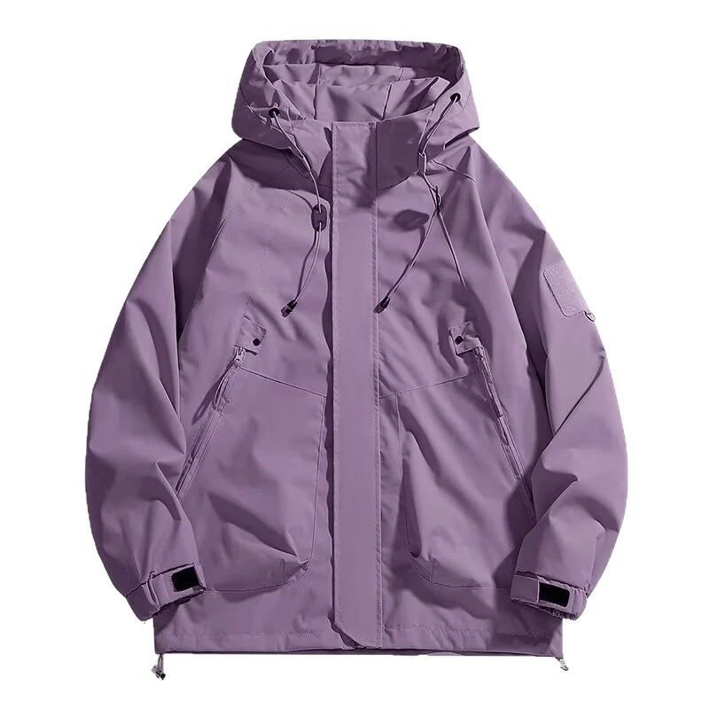 Herren Urbaner Utility-Softshellparka mit Kordelzug, Velcro-Ärmeln und verdeckten Reißverschlüssen Nord Taschen