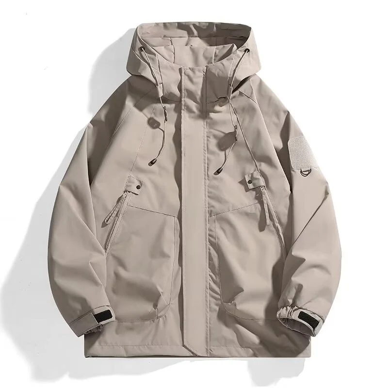 Herren Urbaner Utility-Softshellparka mit Kordelzug, Velcro-Ärmeln und verdeckten Reißverschlüssen Nord Taschen